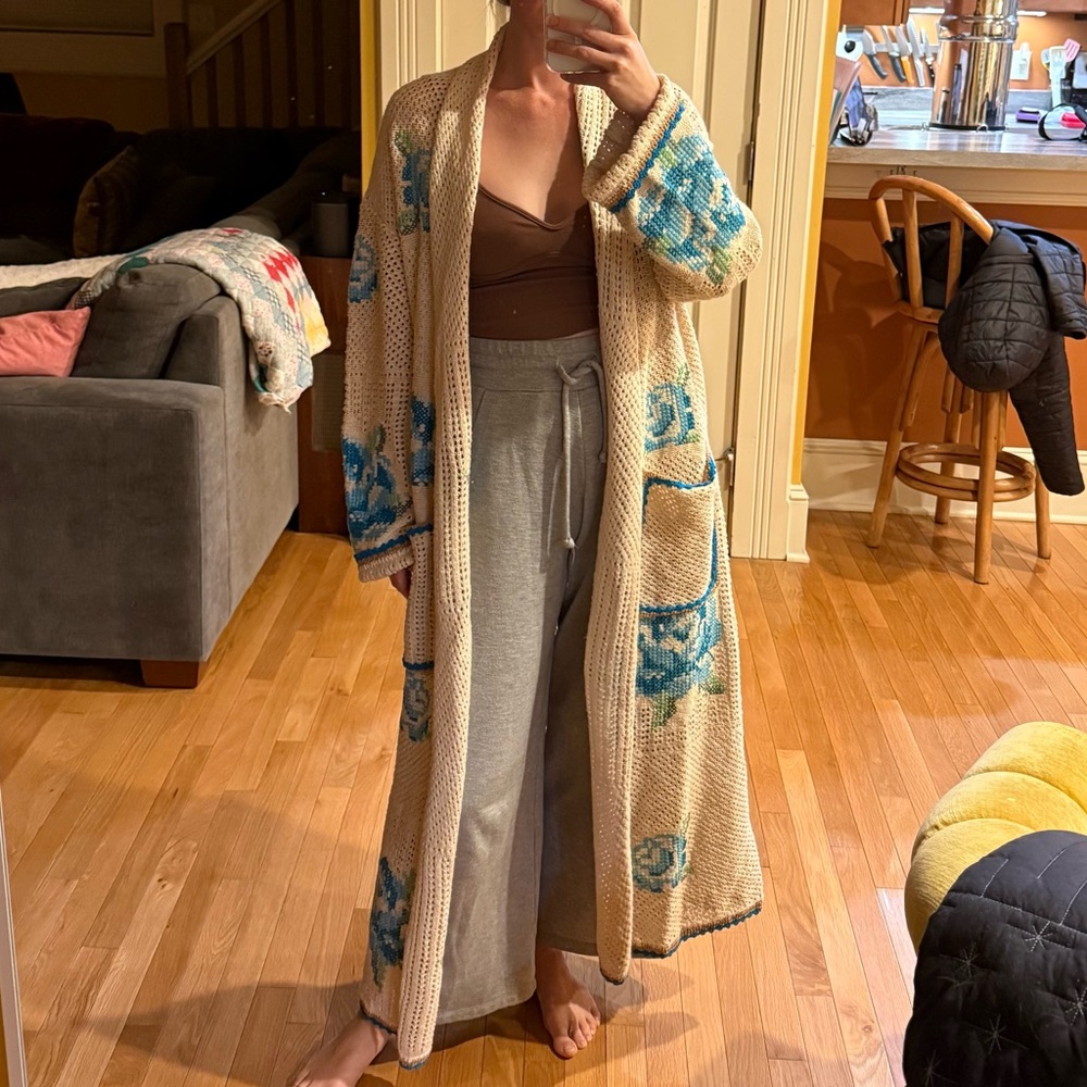 Coastal Granny Maxi Cardigan